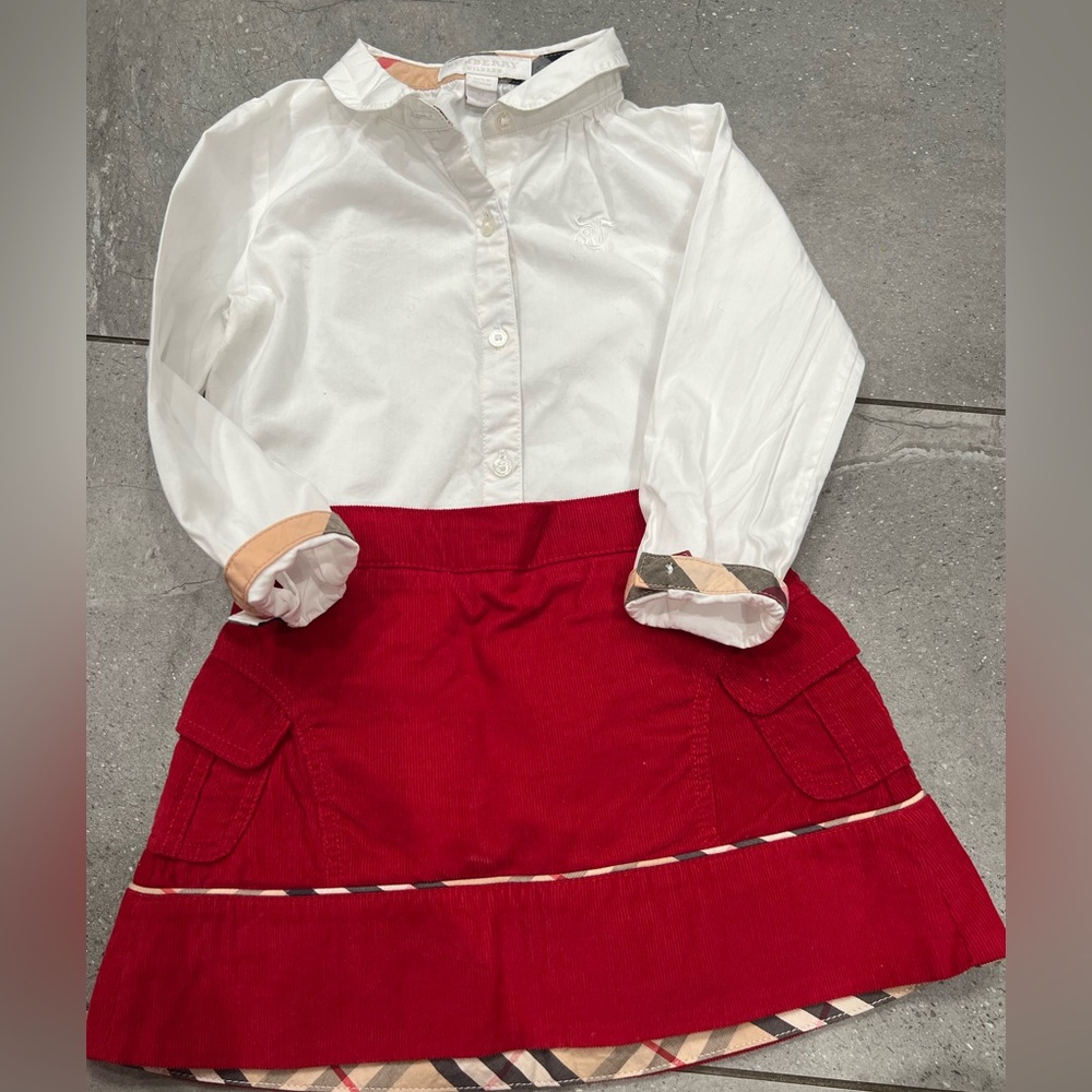 Burberry set, skirt & shirt